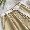 Fashion Buttons Loose Wide Leg Shorts for Women Summer New Thin Slim High Waist  Casual Shorts Woman A-line Solid Elegant Lady Shorts 24281