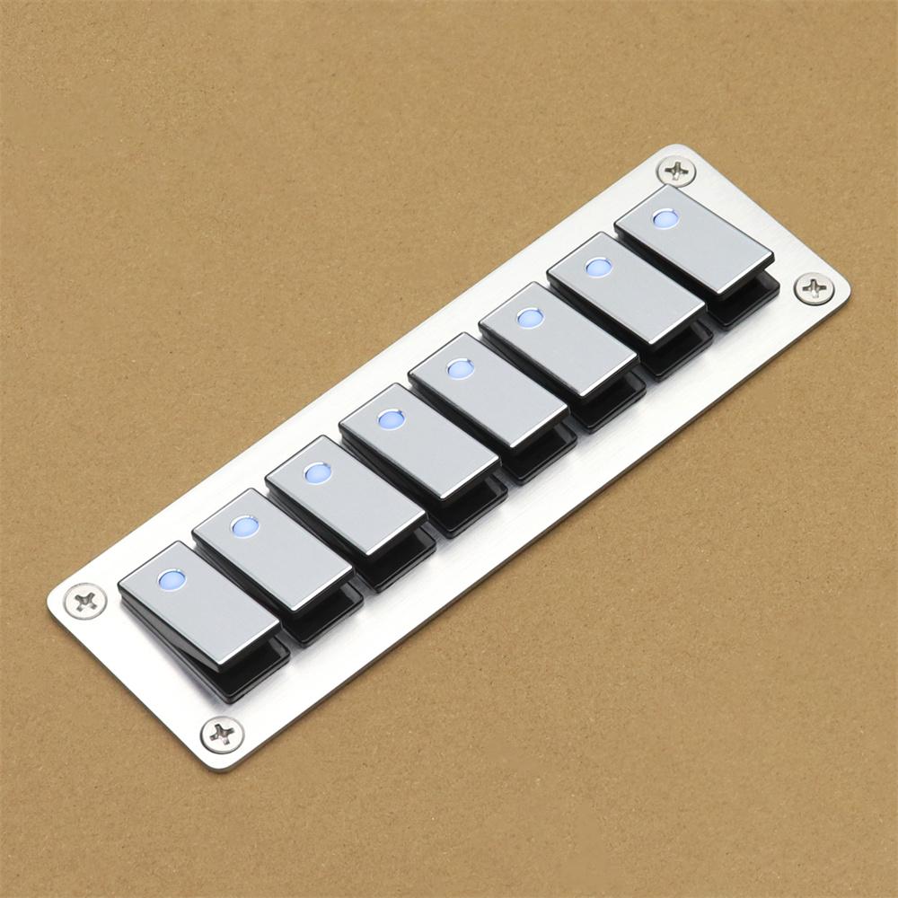 8 Rocker Switch Panel Switch Panel with LED Light For Boat Car