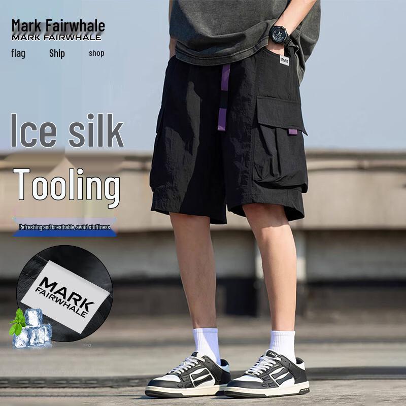 MARK FAIRWHALE Men s Summer Ice Silk Cargo Shorts XL