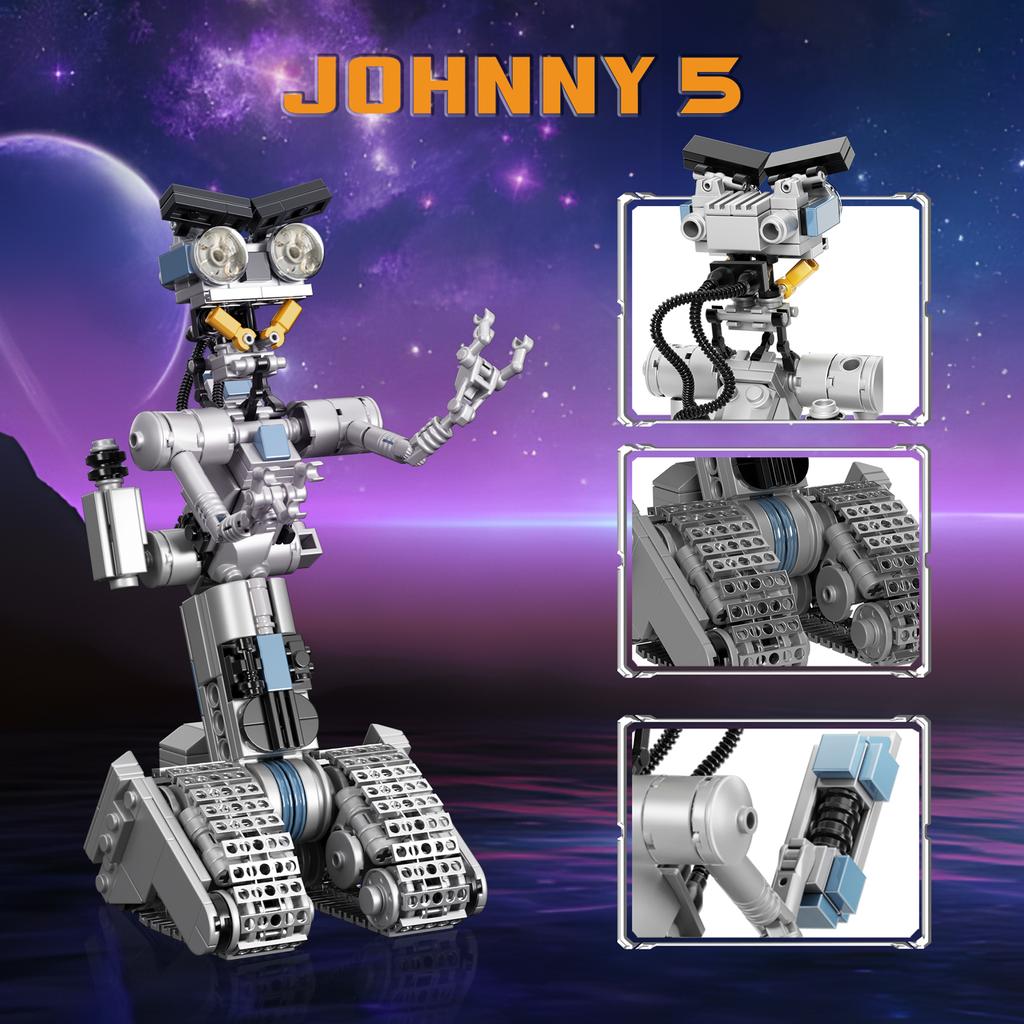 LEQUMOC Johnny No.5 Robots Number Five Figures Robot 387PCS Brick MOC Set Building Blocks Kits Toys for  Gifts Toys