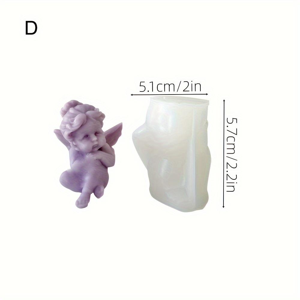 1pcs Candle Making Resin Mold Cute Angel Scented Candle Silicone Mold Homemade Winged Angel Candle Mold Cake Chocolate Soap Mold