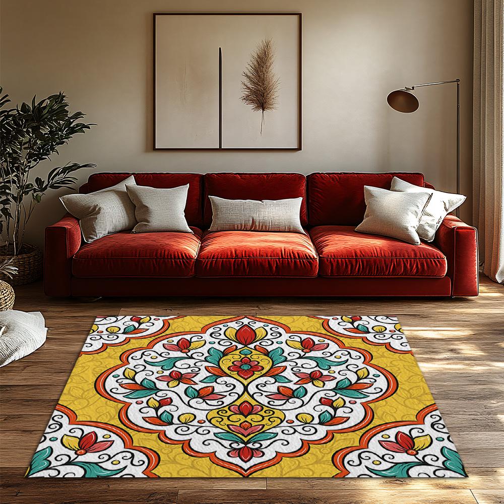 Boho Carpet Non-Slip Washable Floor Mat Living Room Rug Modern Abstract Pattern Area Rug Home Decor Entrance Door Mat