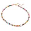 Colorful Natural Stone Beads Handmade Chain Y2K Fashion Necklace for Women Stainless Steel Waterproof Collar Jewelry Gift