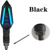 Universal 4Pcs Motorcycle Turn Signals Double Color Led Yellow Amber Flowing Blinker and Blue Daytime Running Indicator   (Black)