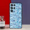 Japanese Style Floral Texture Funda Case For Samsung Galaxy S25 Ultra S9 S10 S20 S21 FE S22 S23 Plus S24 Ultra Phone Cover