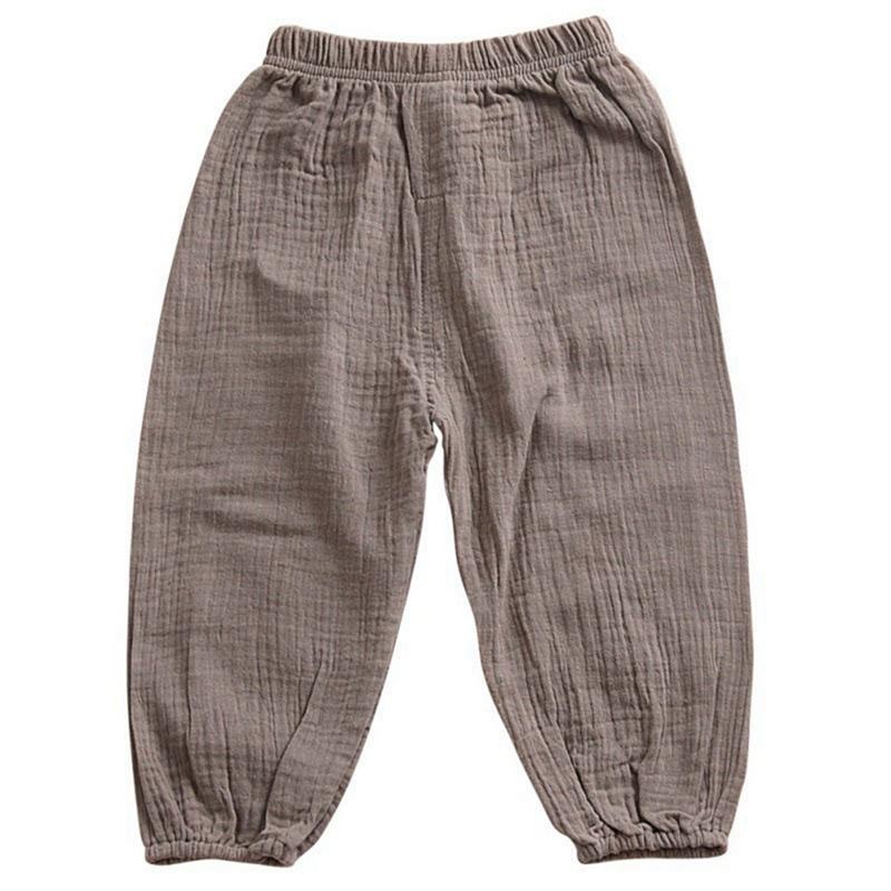 Pantaloni da bambino Bambina Bambino Tinta unita Cotone Lunghi Harem Pantaloni Casual Pantaloni per bambini