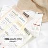 MINKYS 2026 12 Luni 2 buc/Pachet Set Autocolante Calendar Marcaje Decorative Calendar Etichete Rechizite Școlare Întoarcere la Școală