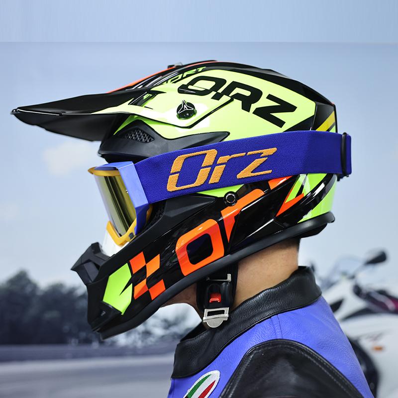ORZ-F16-Off Road Motorcycle Helmet, Men's and Women's Rally Helmet, Mountain Bike Riding, Speed Reduction, Karting, All Seasons
