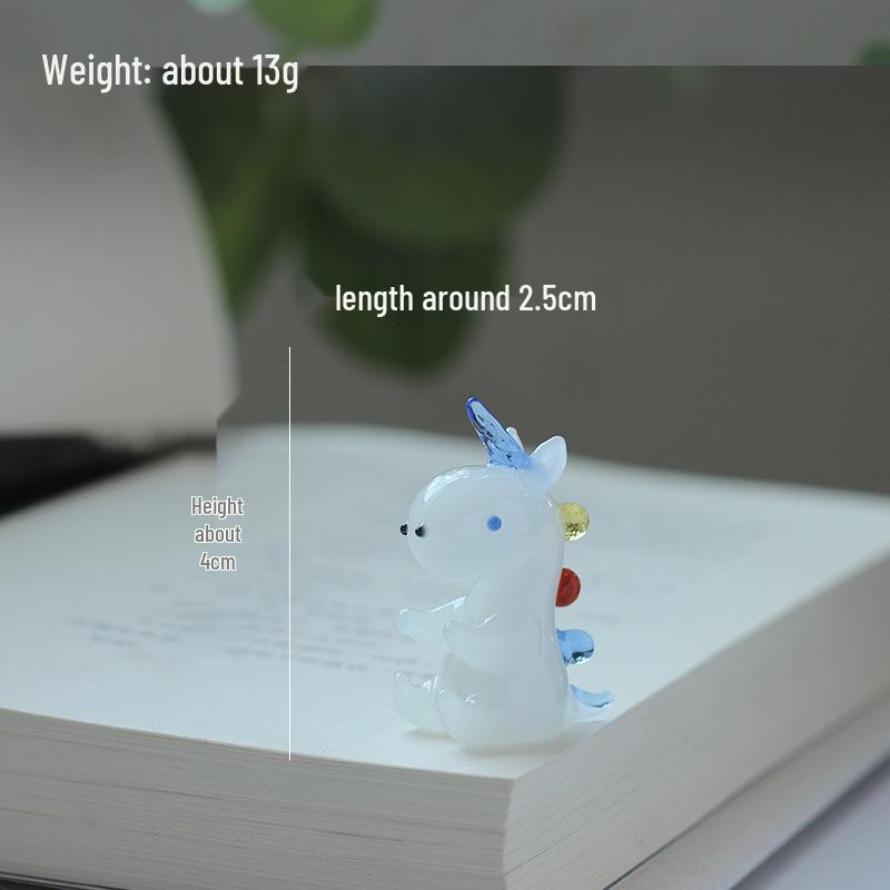 

Стеклянная фигурка Лошади по знаку зодиака Цзыбо - Креативный декор для офисного стола