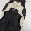 Womens 90% White Duck Down Vest With Knit Sleeve Panels Warm Slim Fit Puffer Winter 2026