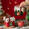 Household Xmas Children's Bombonera Christmas Eve Lint Christmas Gift Box Present Ribbon Xmas  Eve Gift Box