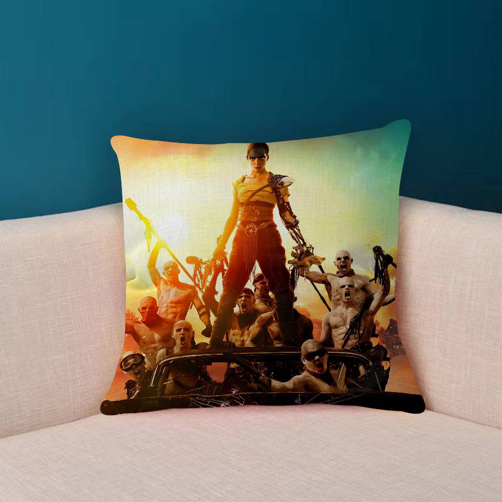 Movie F-Furiosa A Mad Max Saga Pillow Case For Sofa Decor Car Office Room Printing Cushion Cover Decorations And Protector