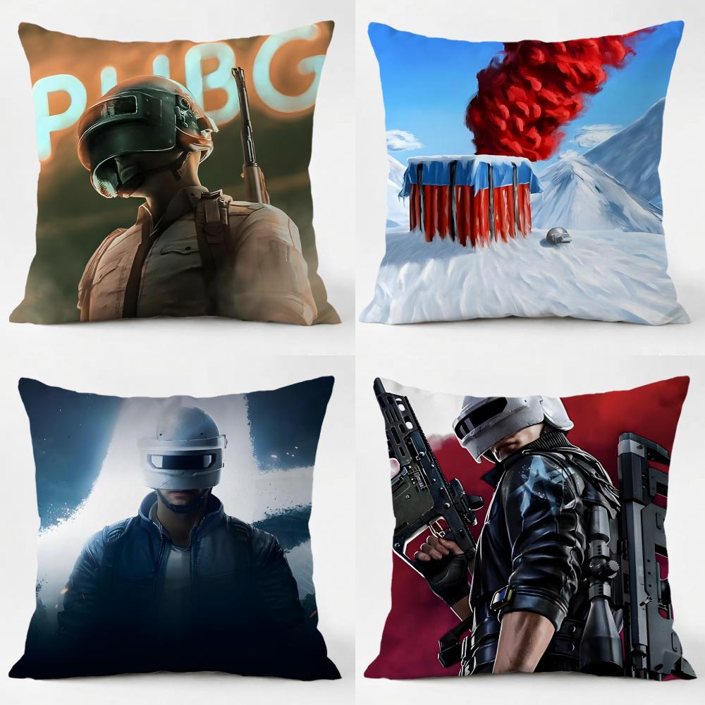 Minimal Casual Daily Game PPUBG Cushion Cover Daily Washable Linen Pillowcase Soft for Sofa Bed Home Room Decor