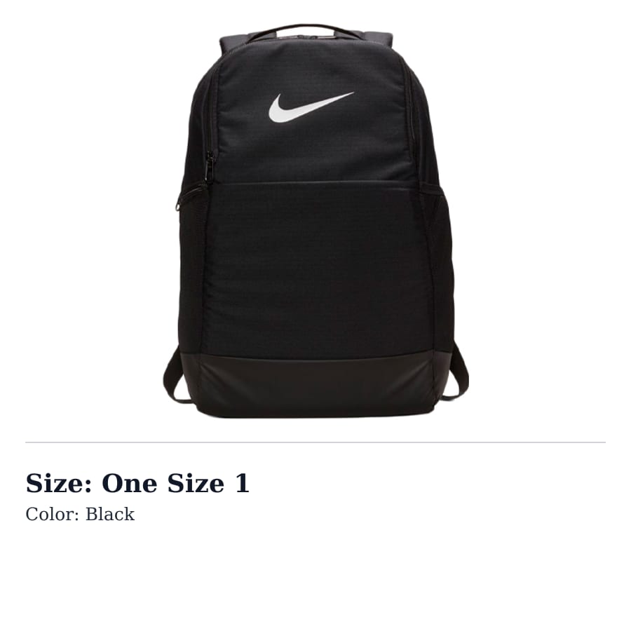 Nike Polyester Backpack Unisex Black BA5954-010