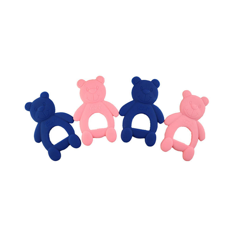 Bear Rubber Infant Biting Chewing Teething Safety Silicone Baby Teether