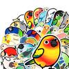50Pcs Cartoon Parrot Stickers Various Styles Waterproof PVC Adhesive Colorful Cute Decals Vinyl Art DIY Scrapbook Skateboard Laptop Water Bottle