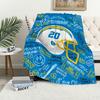 American Football L-Los A-Angeles C-Chargers Blanket Plush Nap Sofa Rug for Living Room Office Bedroom Birthday Travel Kid Gifts