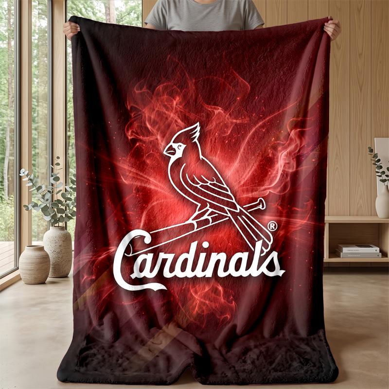 St. Louis Cardinals Flannel Fleece Blanket Cozy Warm Throw Blanket For Couch Bed Travel All Season Use