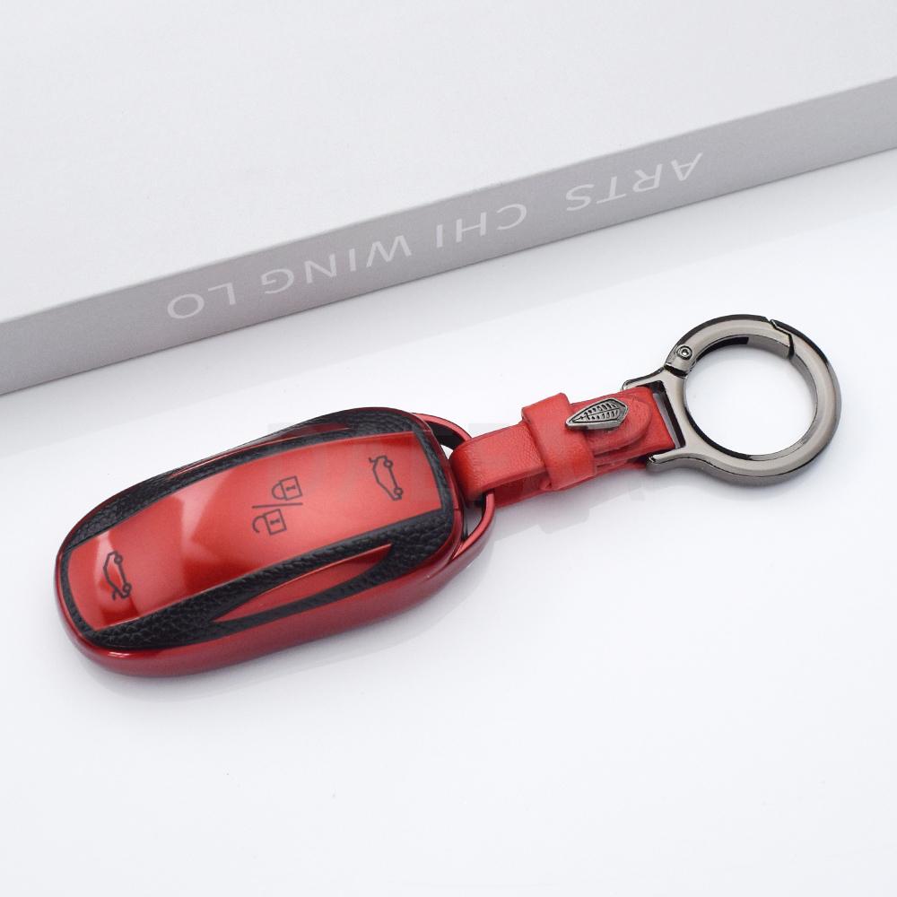 For Tesla Model 3 X S Y Bag Protector Fob Band Shell Holder TPU Car Smart Key Case Cover Keychain Accessories