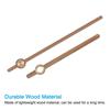 PATIKIL Clock Hand Replacement 4 Wooden Mechanical Movement Hand for Wall Clock DIY Home Art E2 Kit, Sets, Parts, 10-inch Repair, Decoration,