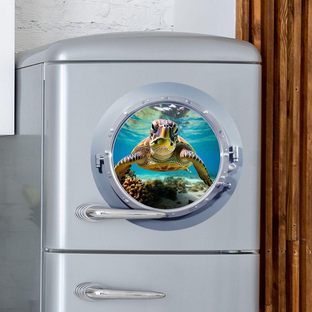 

Self-Adhesive Space Capsule Toilet Sticker Waterproof Ocean Series Wall Decal Wall 2