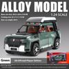 Maßstab 1/24 BYD LOOK UPAT U8 Offroad-Version Legierung SUV Diecast-Modell Sound & Licht Rückziehspielzeug Trendiges Ausstellungsornament Geschenk für Kinder