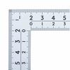 Shinwa Sokutei Wide Pita Curved Ruler, Silver, 30cm, Same Graduations On Front and Back, 8 Graduations, JIS 10035