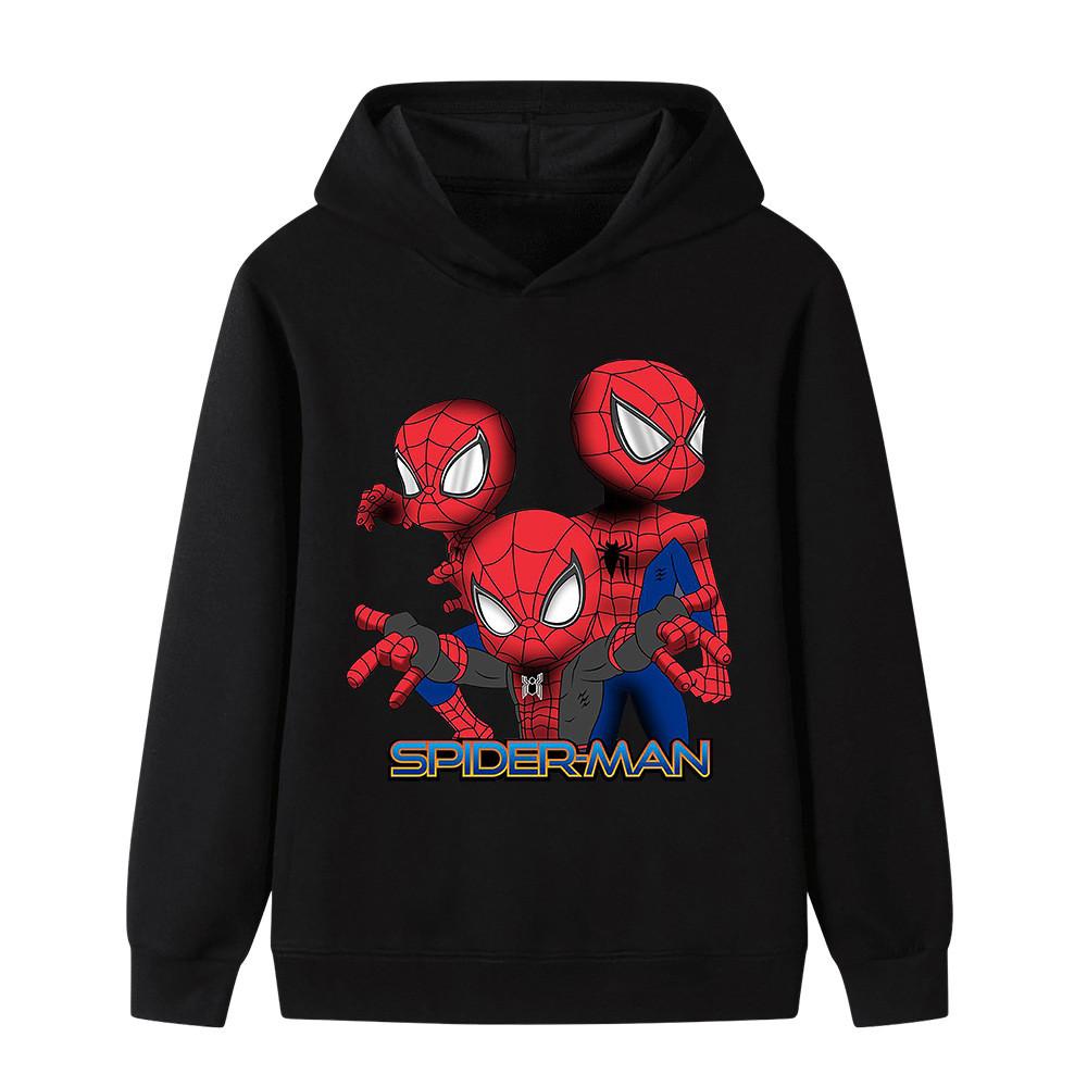 B1125 Kids Boys Girls Avengers Printed Casual Long Sleeves Hoodie 100cm чёрный