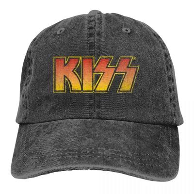 Kiss Unisex Baseball Cap Rock Brand Distressed Washed Hats Cap Classic Outdoor Summer Snapback Hat