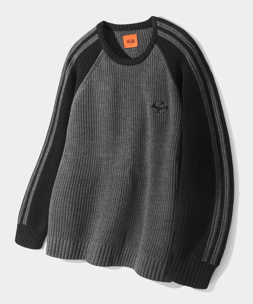 Dimiteulibeullaeg Vlad Raglan Track Sweatshirt Knit_Black