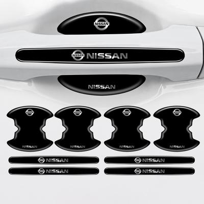 4/8Pcs Car Door Handle Protective Anti-scratch Stickers For Qashqai X-trail Note Juke Sentra Patrol Almera Navara Leaf