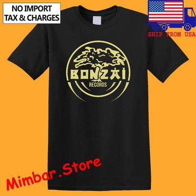 Bonzai Records Men's Black Size S-5XL