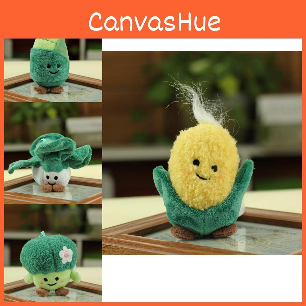 Adorable Vegetable And Fruit Plush Toys Broccoli Cabbage Corn Green Onion Realistic Stuffed Dolls