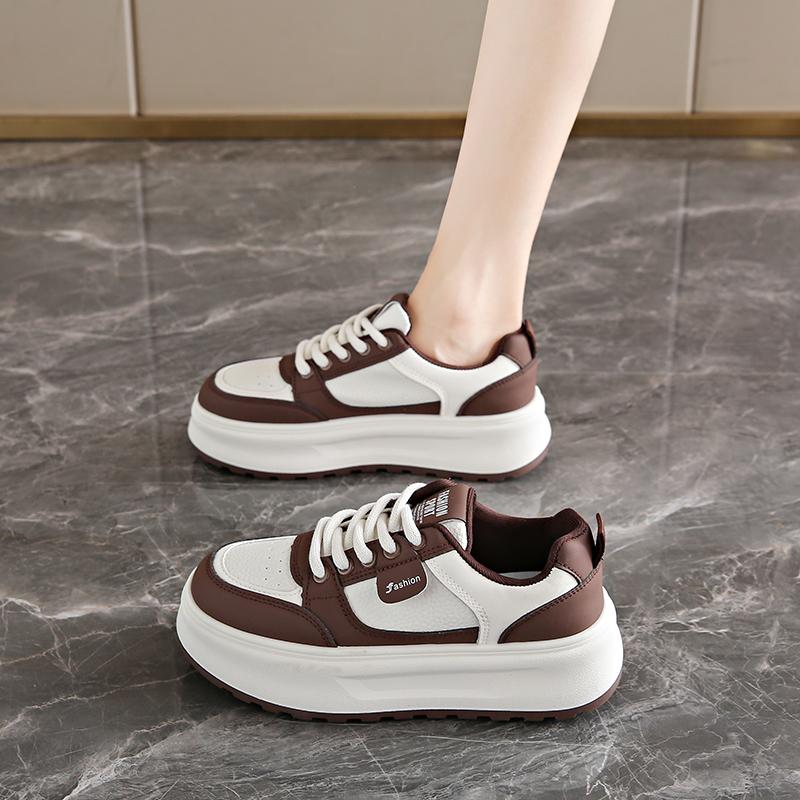 

Fashion CRLAYDK Women s Sneakers Low Top Comfortable Skate Platform Shoes Lace Up Walking Sports Casual Trainer Tennis for Ladies 35