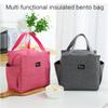 Multifunctional Mother Meal Prep Bag Spacious Baby Food Storage Purse Zippered Insulated Lunch Box with Side Pockets