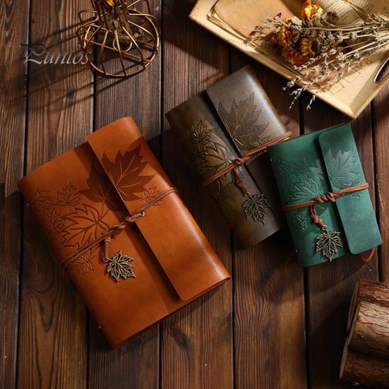 Gravur Kunstleder Rezeptbuch Handgemachtes Tagebuch Notizbuch Wasserfest Ahornblatt Druck Tagebuch Familienkochbücher Jubiläumsgeschenk