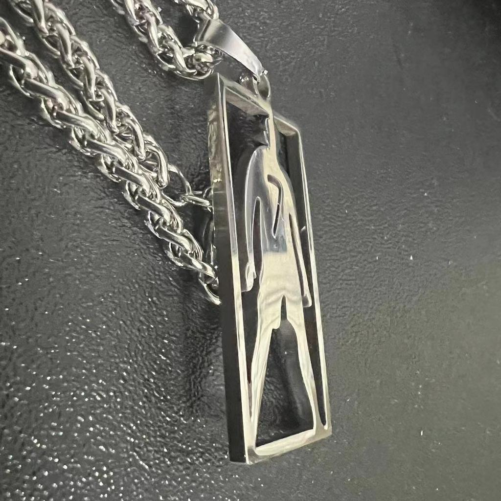 HNSP Collana Ciondolo in Acciaio Inossidabile Cristiano Ronaldo per Uomo Accessori Catena Regalo Stella del Calcio