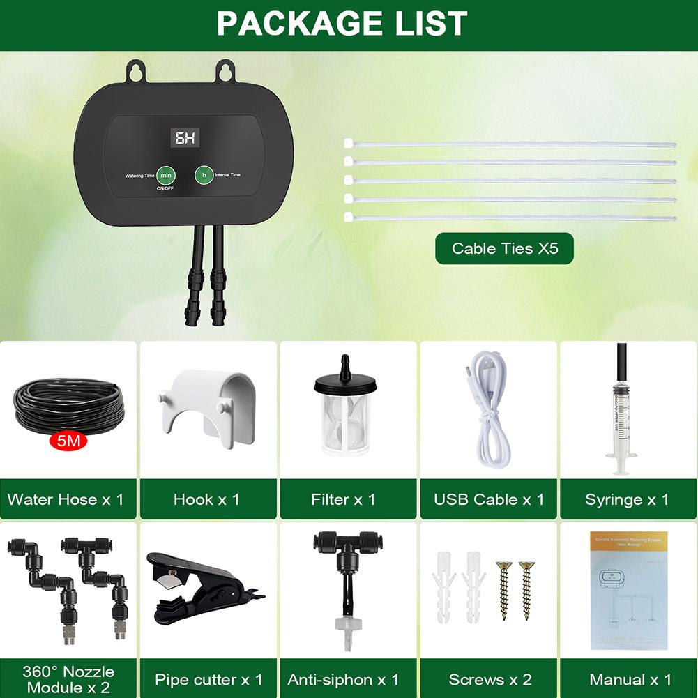 Automatic Reptile Humidifiers with Timer & 360°Adjustable Nozzles Auto Controller Spray Kit System for Terrariums Amphibian