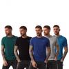 Nicce Mens Mexbo Plain Crew Neck Slim T-Shirt (Pack of 5)