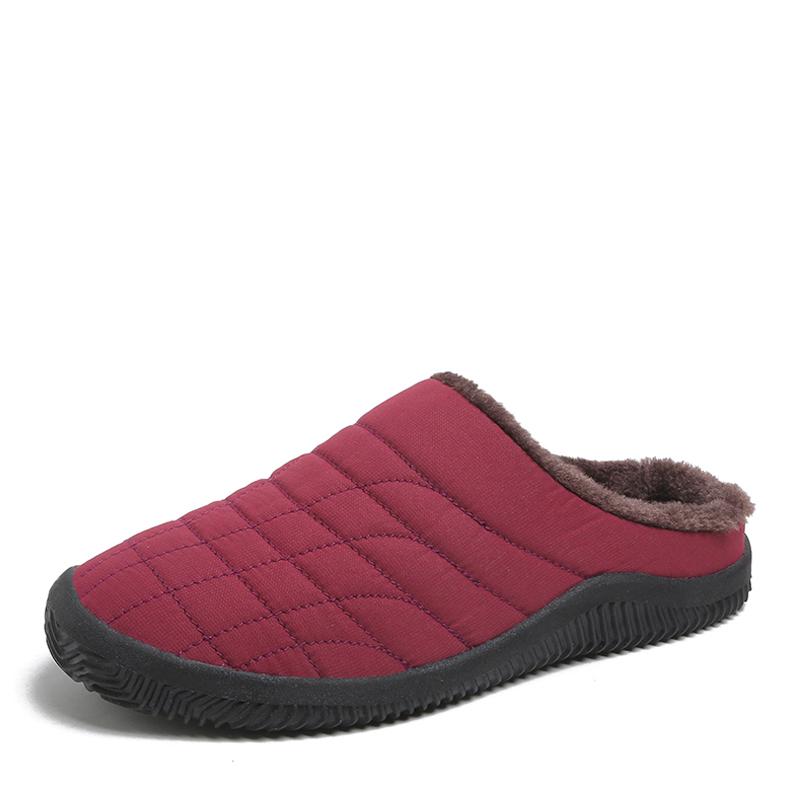 Cotton slippers winter indoor half slippers velvet warm heel-less cotton shoes