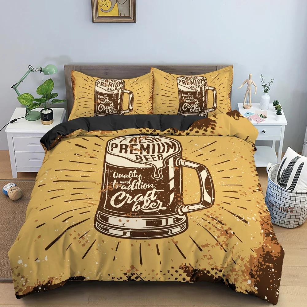 Grunge Background Illustration Duvet Cover Set 3D Retro Bedding Set With Pillowcase King Queen Twin Size Bedclothes 2/3Pcs