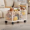 Large Plush Toy Storage Basket with Handles for Children's Dolls