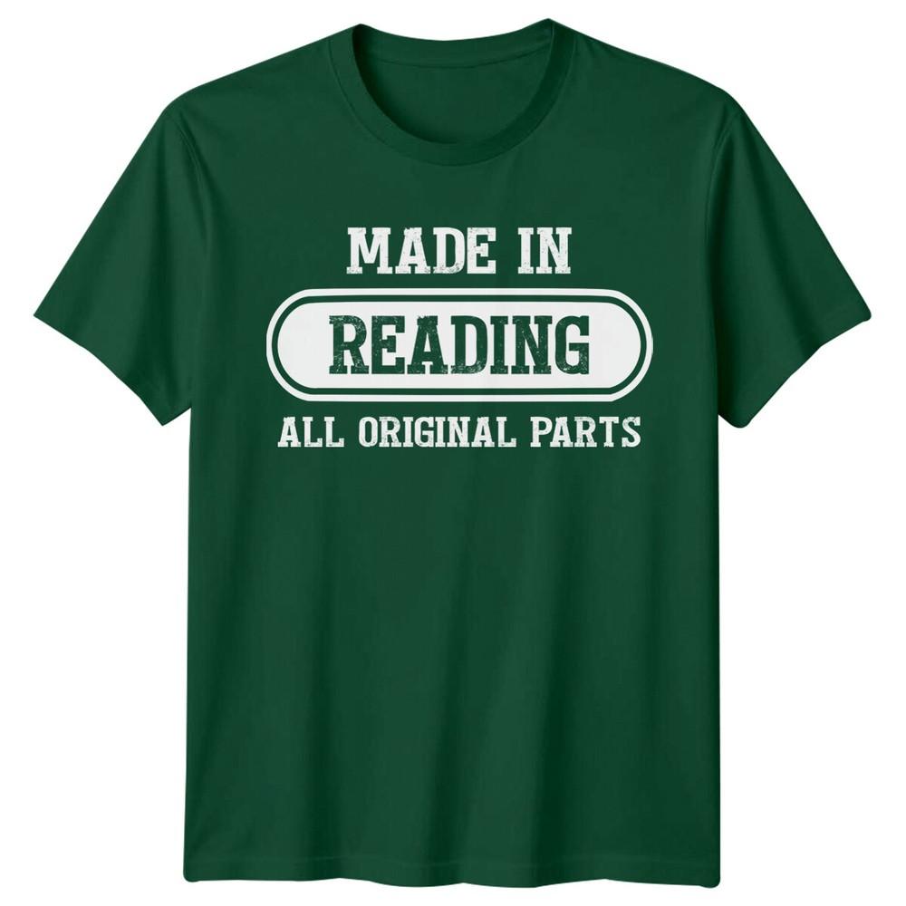 Made In Reading Unisexs T Shirt All Original Parts Bookworm Tee Gift