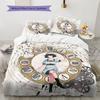 Steins Gate Pattern Bedding Quilt Set Quilt Cover Pillowcase Home Decoration Birthday Gift (1 * Duvet Cover + 2 * Pillowcase, Without Core)