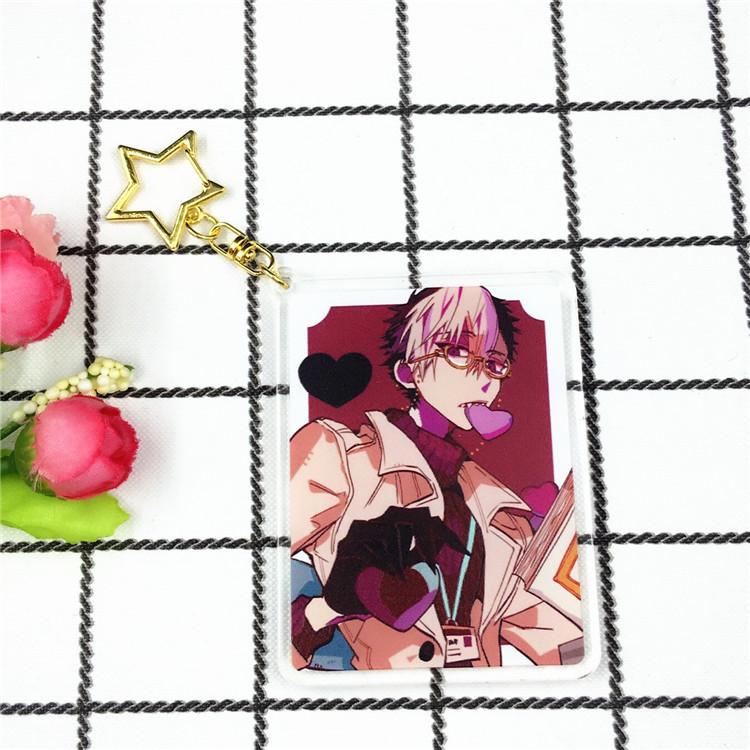 Anime Ground-bound Boy Hanako-kun Cartoon Character Acrylic Keychain Metal Decoration Accessory Gift Pendant Key Rings