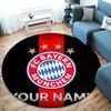 FC Bayern Munchen Custom Name Round Area Rug,Carpet Rug for Living Room Bedroom Sofa Playroom Decor,Non-slip Floor Mat