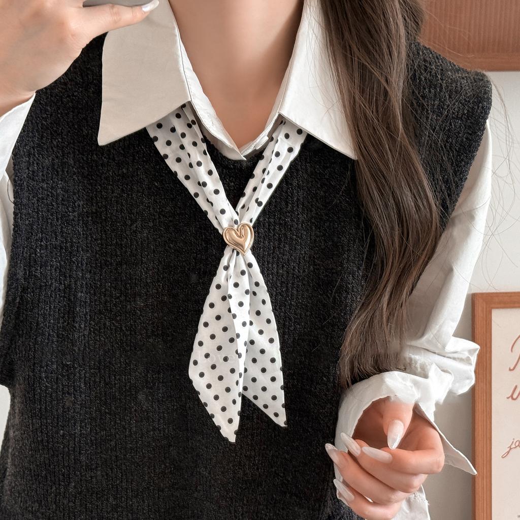 Ethnic style fabric cashew flower rhombus love round silk scarf necklace retro collarbone chain niche neck chain