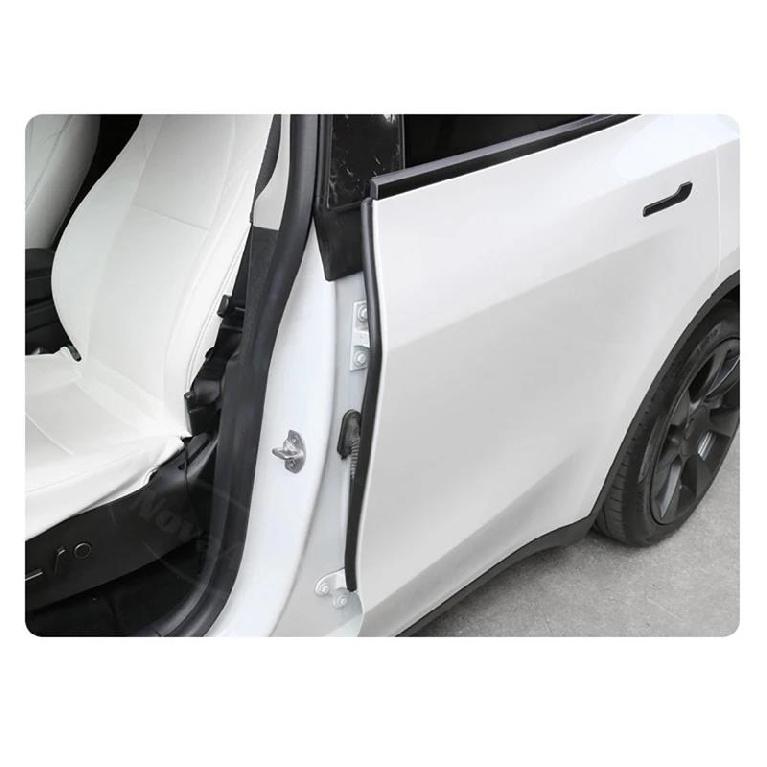 Car Door Seal Strip for Tesla Model Y Juniper Model 3 Highland 2025 Front and Rear Door Waterproof Rubber Noise Reduction Part Heat Shields 2