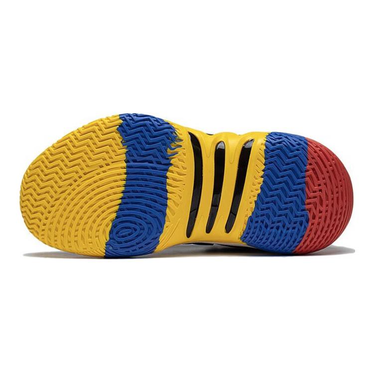 Li Ning Comfortable Non-Slip Shock Absorbing Durable Mid-Top Basketball Shoes Kids Sneakers Black YKBS086-3