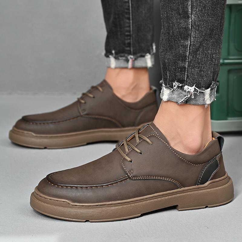 Casual Men's Leather Shoes Trendy Minimalist Design Style Outdoor Fashion Party Daily Business Office Youth Men's Quality Shoes